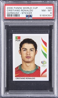 2006 Panini World Cup Germany - Sticker #298 Cristiano Ronaldo - PSA NM-MT 8